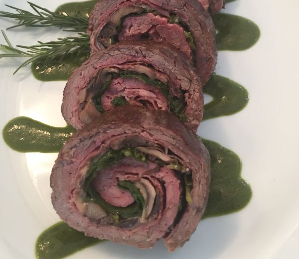 Rolled Flank Steak Family Style Platter